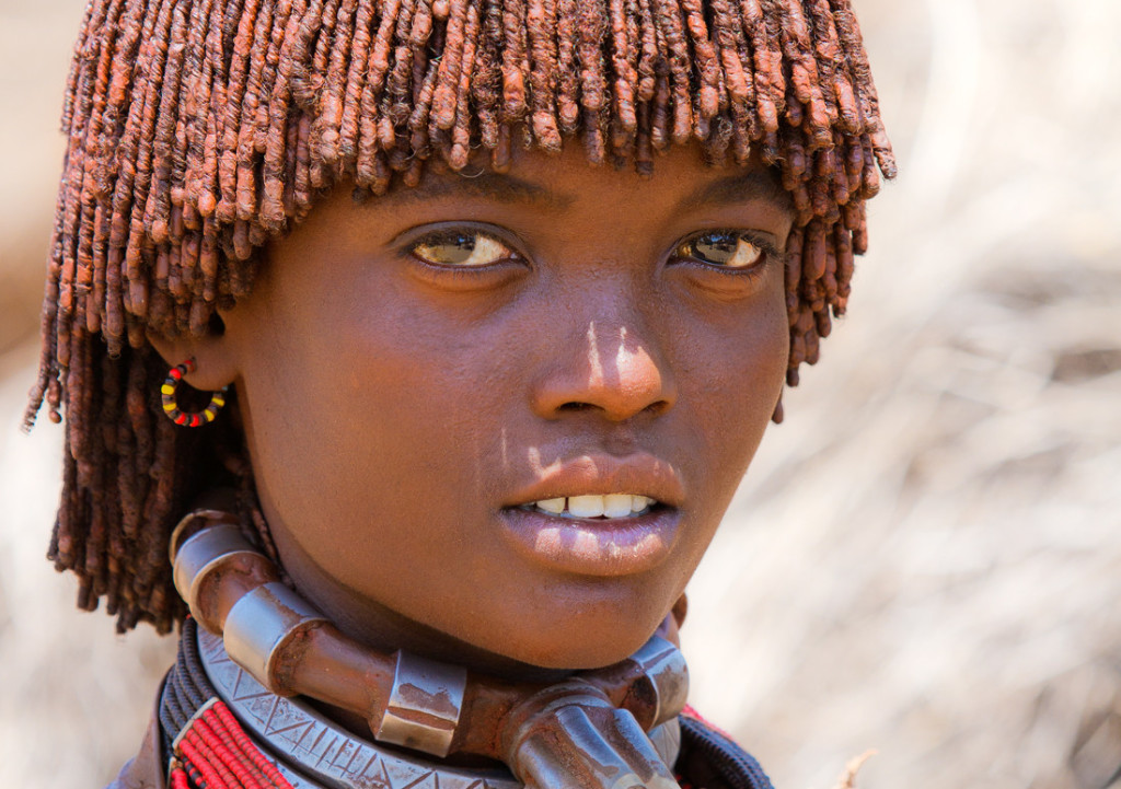 Hamer tribe girl from Ethiopia