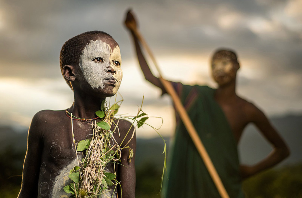 nomadic Suri tribe boy