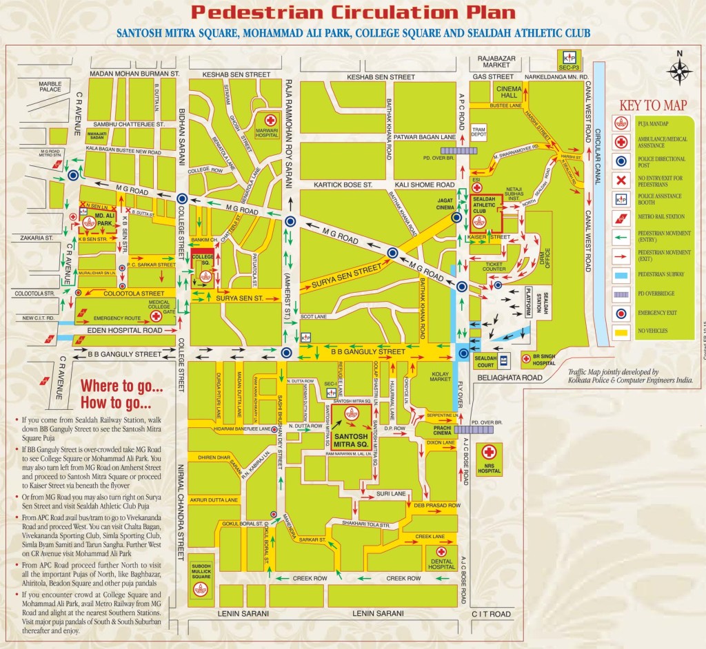  Pedestrian Circulation Durga puja plan