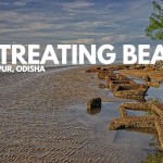 retreating beach odisha