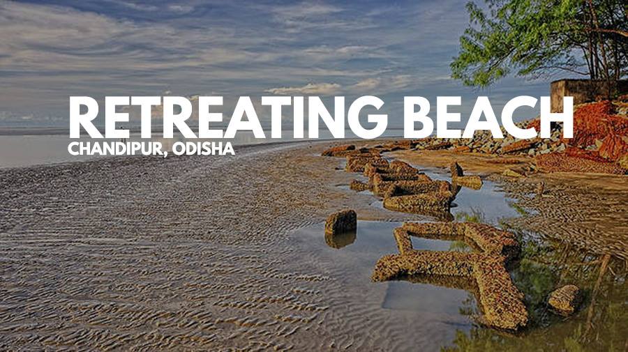 retreating beach odisha