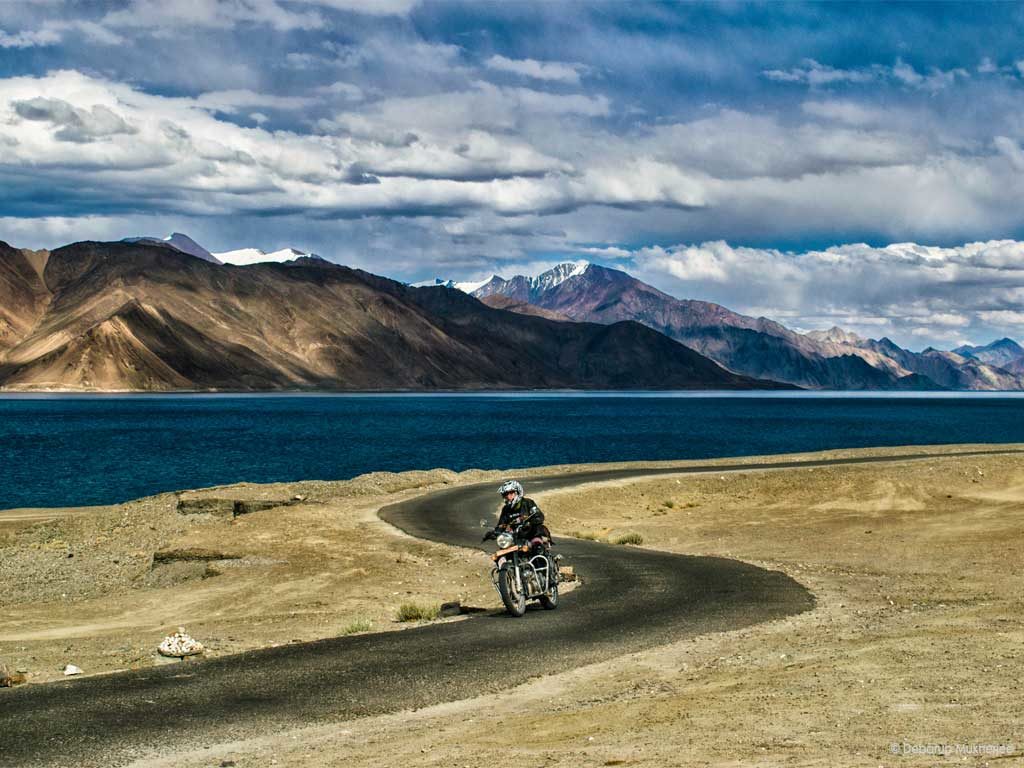 Bike adventure at Pangong