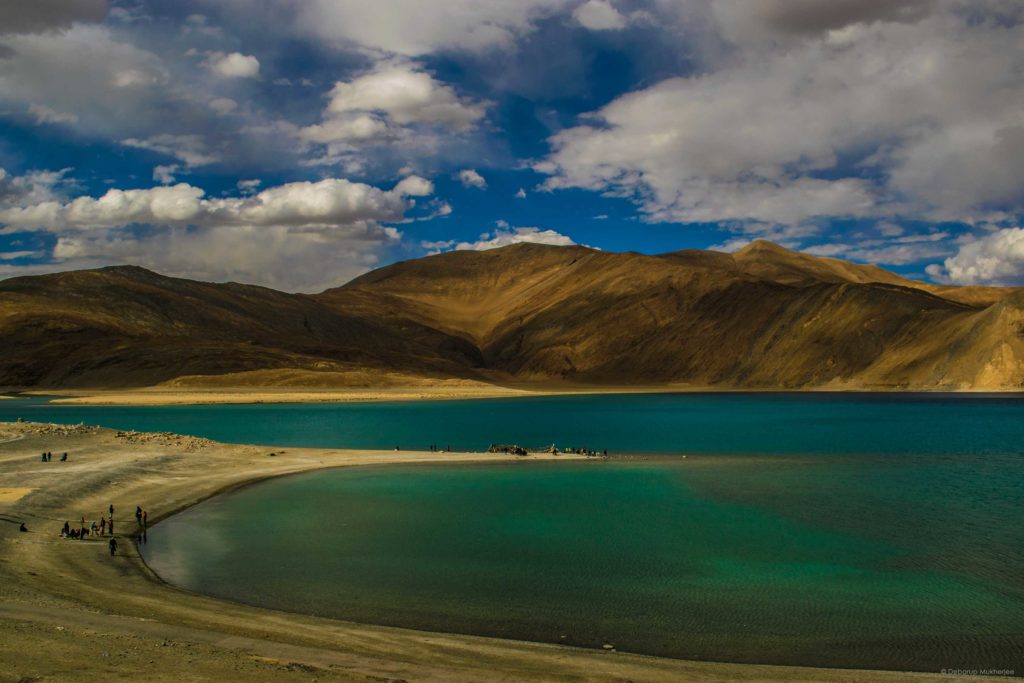 Pangong blue green water