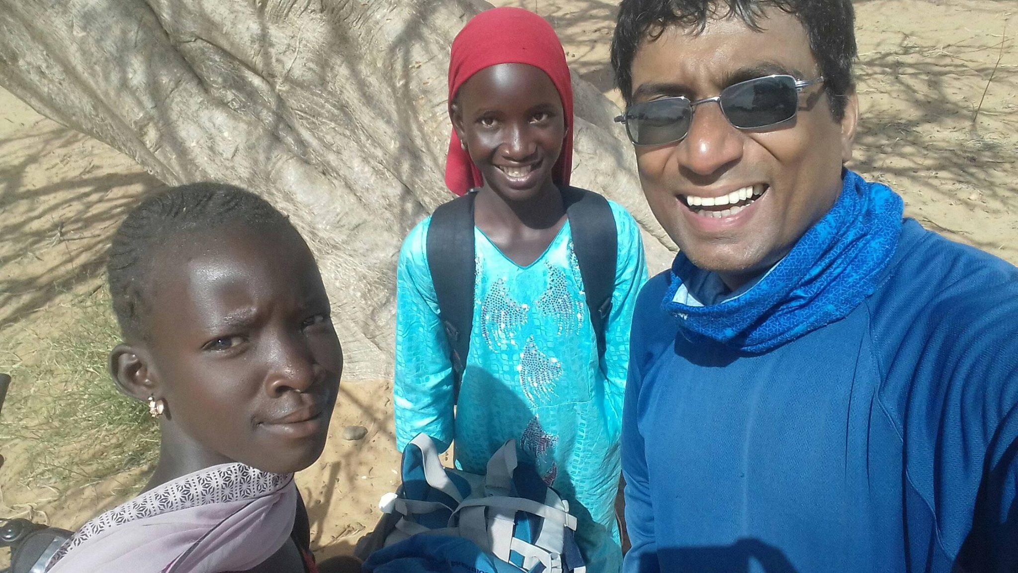 Anindya with Kids at Sahara