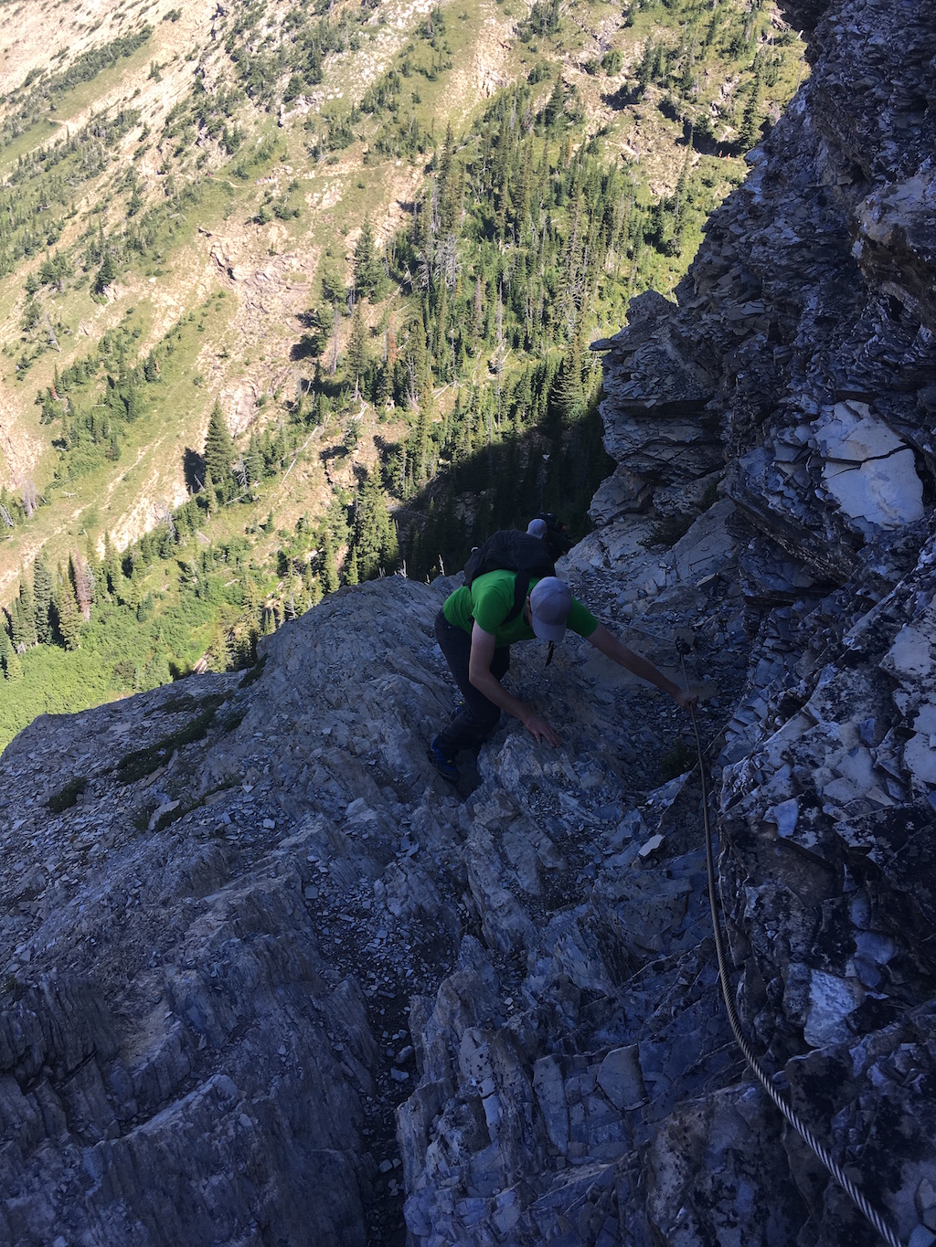 climbing crypt lake trail