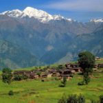Barpak village on way to Rupina Bhanjyang, Nepal, 1984
