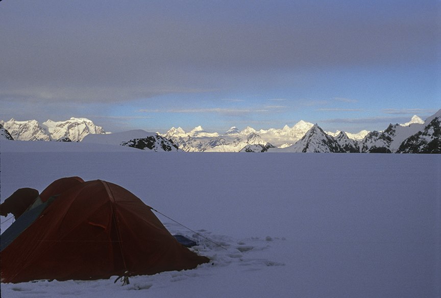 Camped at Panpatia upper ice-field, 2008