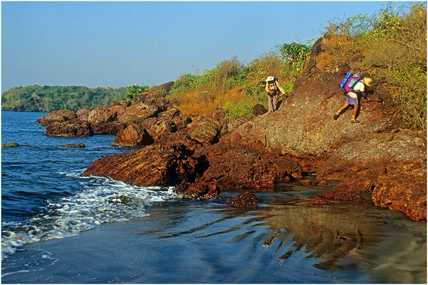 North of Vijaydurg, during coastal trek in Maharashtra