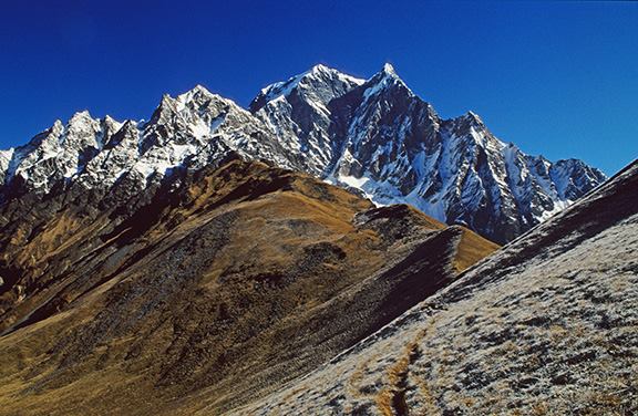 Mt. Nilgiri from Thulobugin Pass, Nepal