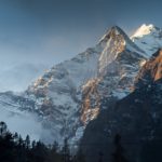 Annapurna South peack in the Nepal Himalaya