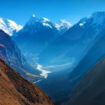 View of langtang valley nepal