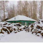 Snow covered house in Spiti