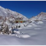 Snow falls in Sichling