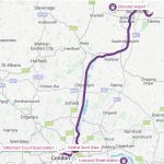 London to Stansted Airport map
