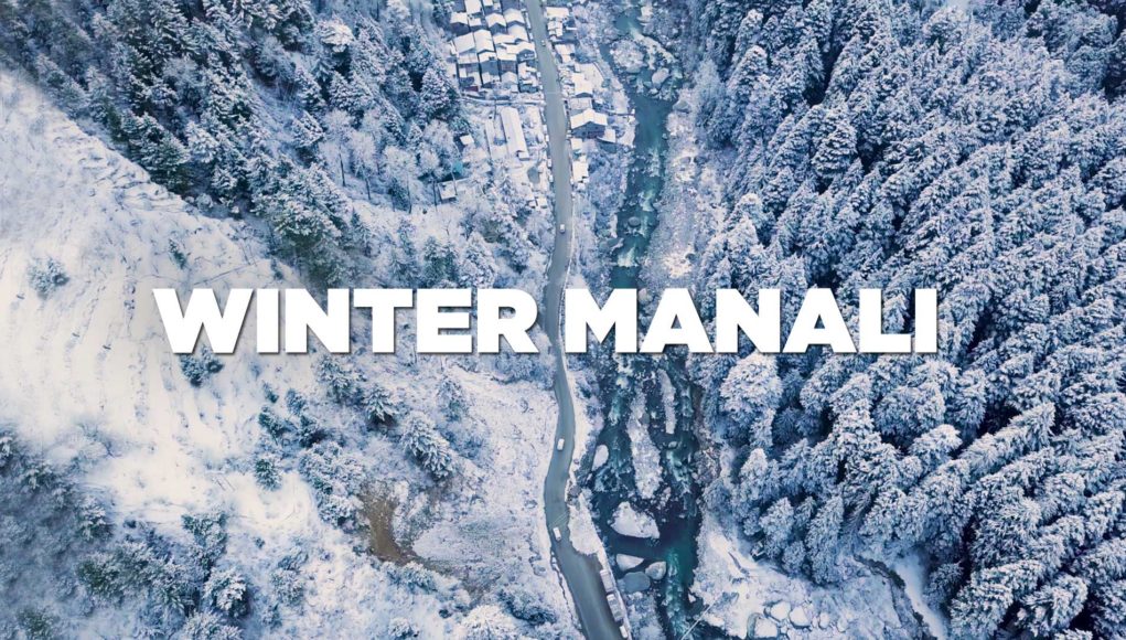 winter manali drone shots